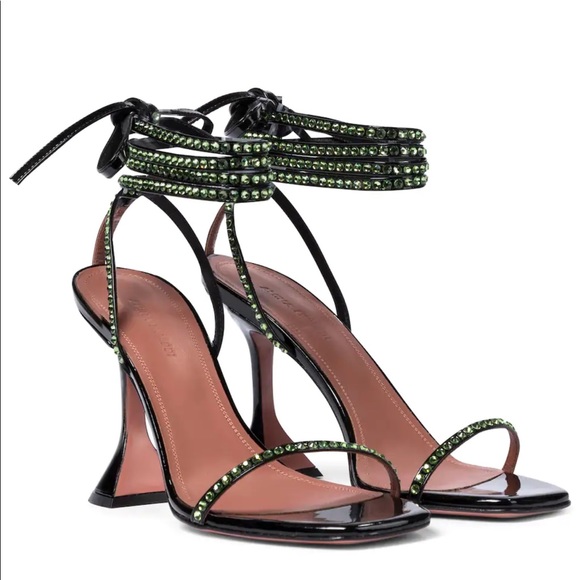 Amina Muaddi Shoes - Amina muaddi tie up sandal heels